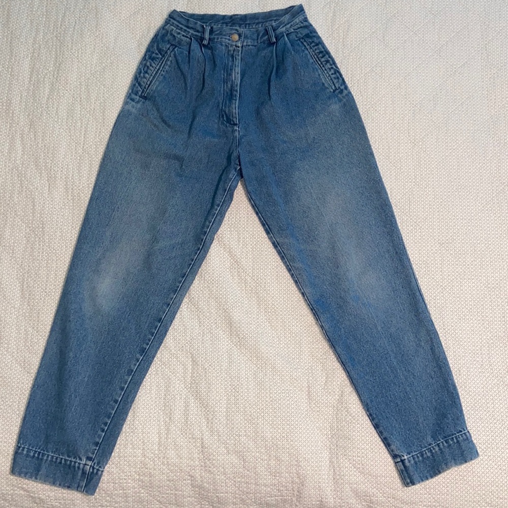 Size 6 British khaki jeans vintage tapered leg
